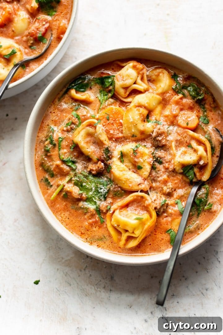 10. Tortellini Soup with Sausage