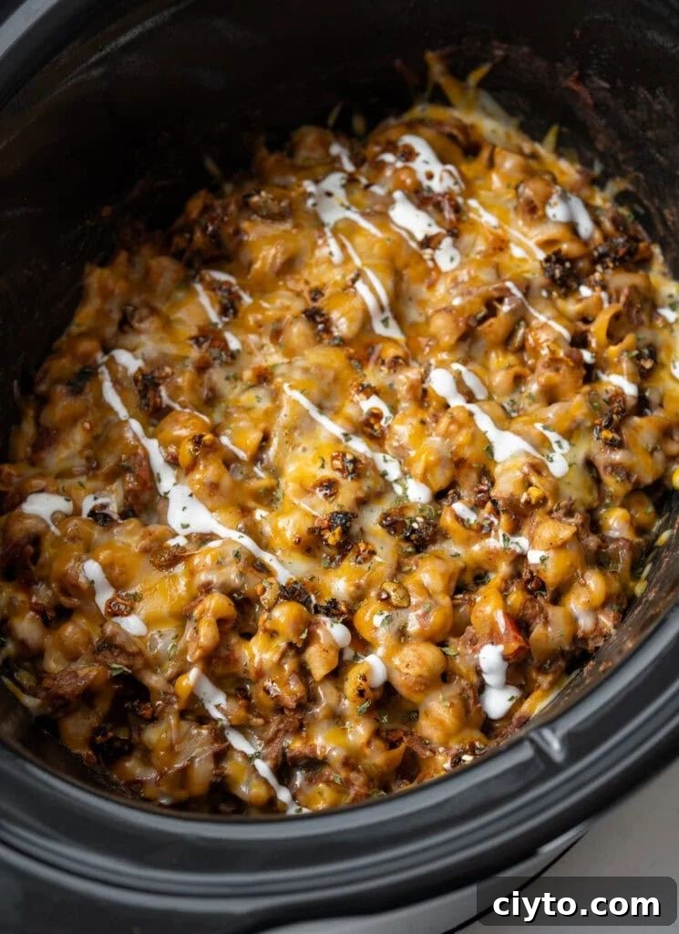 13. High Protein Crockpot Chili Mac