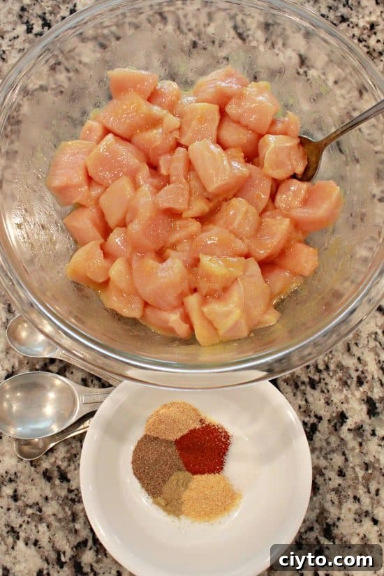 Crispy Herb Chicken Bites Recipe for Savory Appetizers 3 Using breast meat, olive oil, and simple seasonings, you'll have a quick and easy meal in 30 minutes.