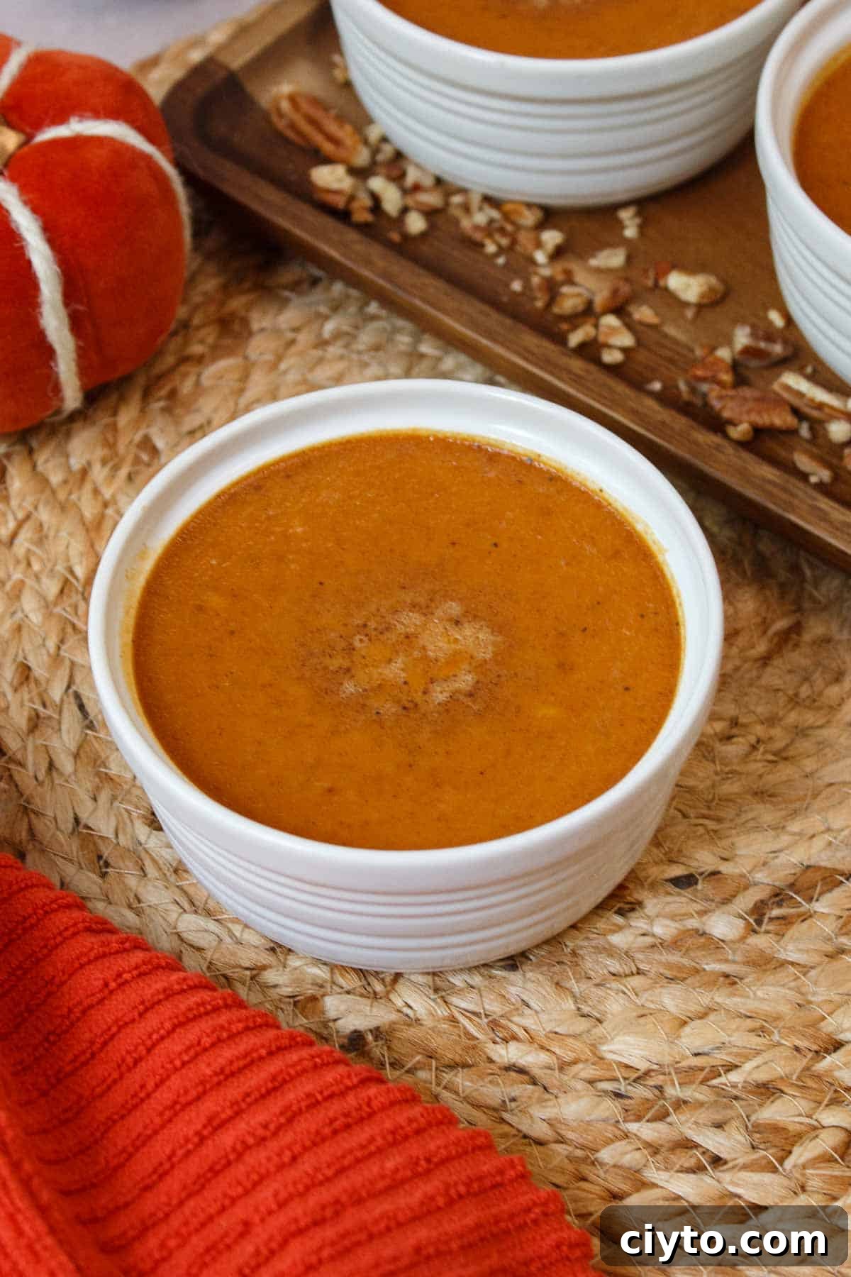 Baked pumpkin custard.
