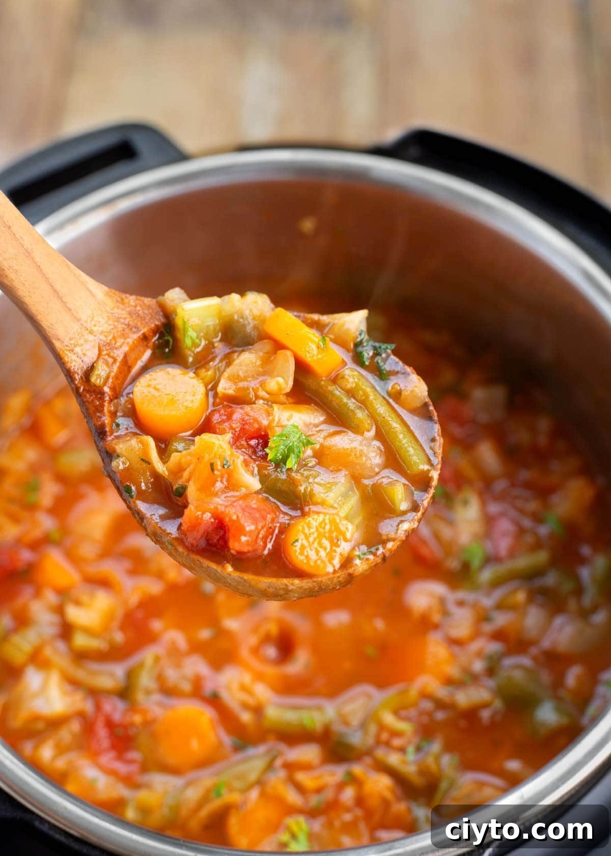 Cabbage Soup in a spoon.