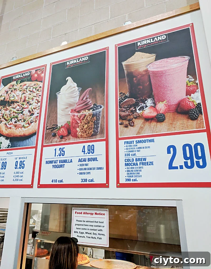 costco food menu
