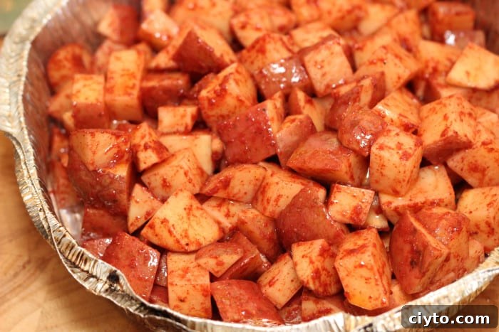 coated potatoes