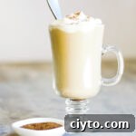 Vodka Spritzer with Homemade Cranberry Syrup 7 Homemade Eggnog Latte