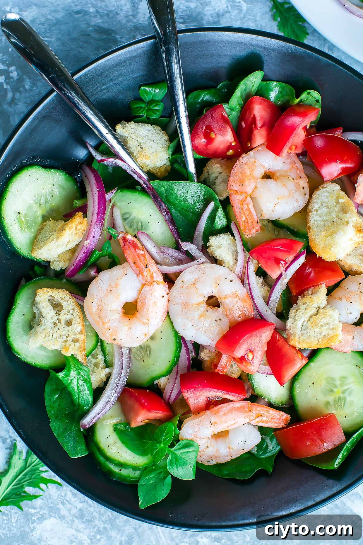 Shrimp Spinach Salad Bowl