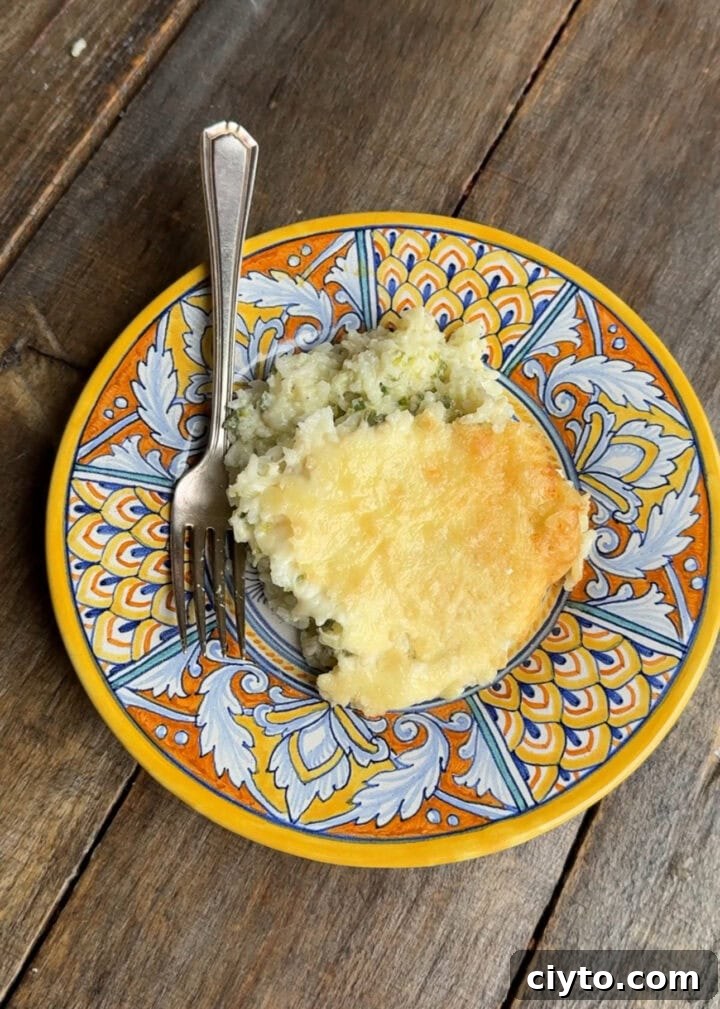 New Year's Eve Dinner Recipes and Menu Ideas 10 a slice of baked rice on a plate with a fork
