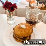 A stack of the Pumpkin Spice Pancakes
