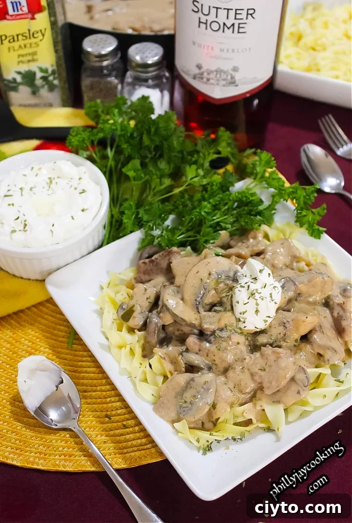 Creamy Beef Stroganoff Recipe