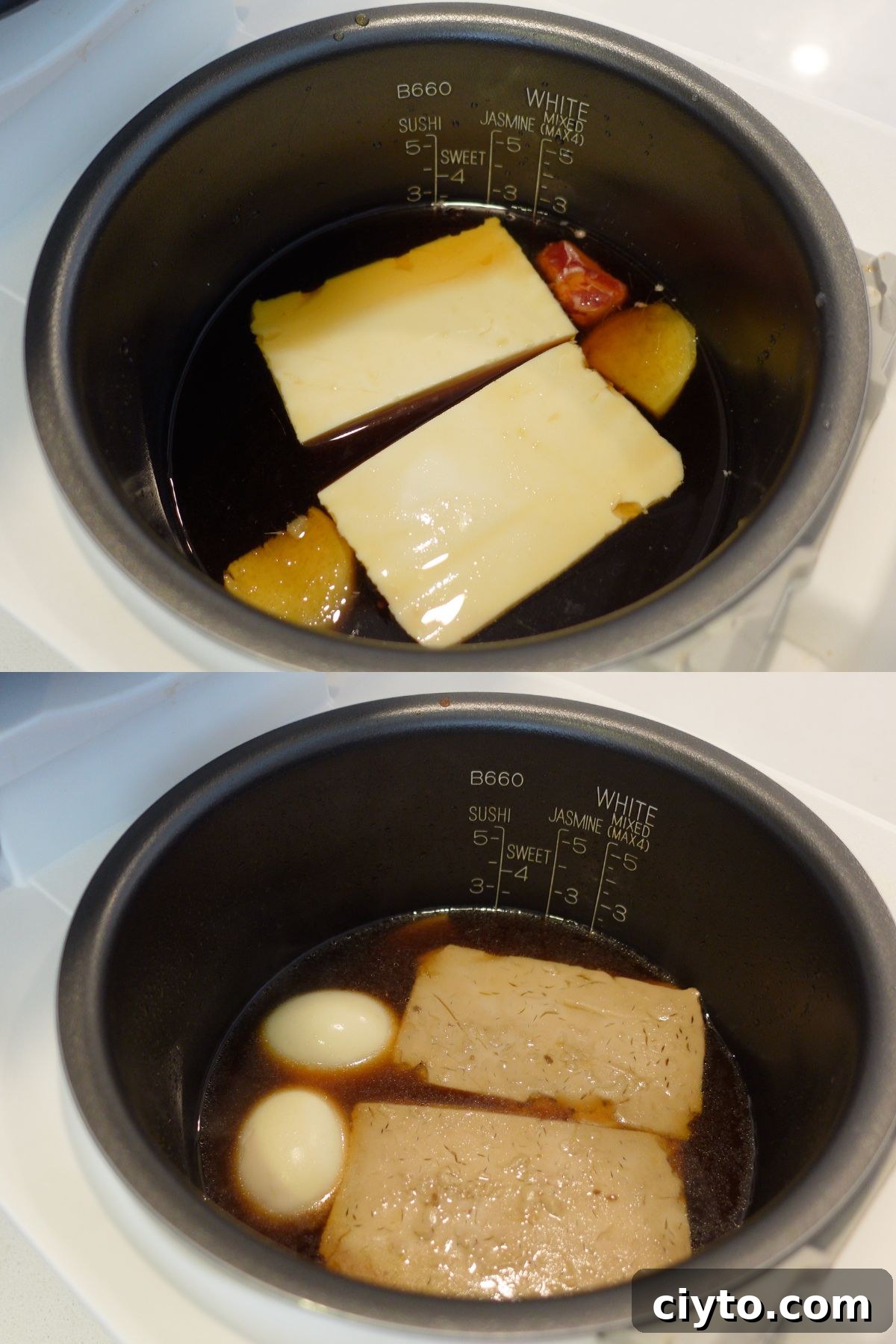 how to cook tofu and eggs in a rice cooker