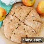 Homemade apple sultana and cinnamon scones