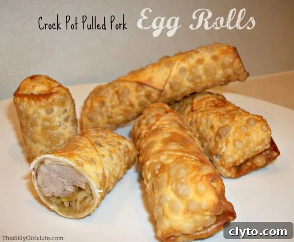 Crock Pot Pulled Pork Egg Rolls