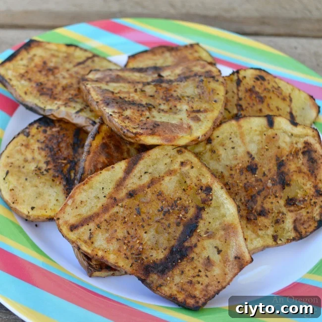 Easy Grilled potato planks