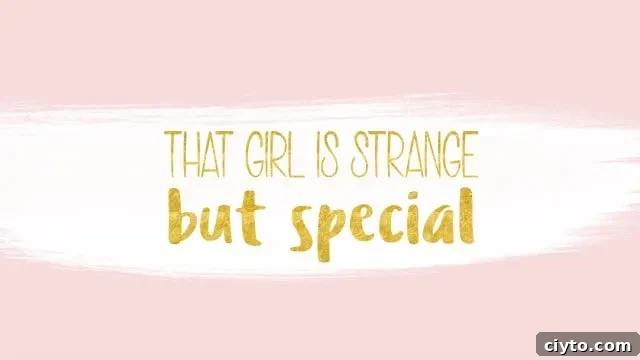 That girl is strange but special wallpaper