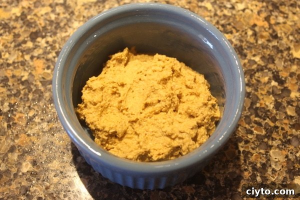 Adding batter to ramekin