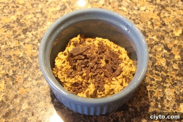 Topping pumpkin cookie with chocolate