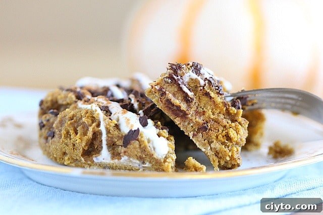 Gluten-free and vegan mug cookie with pumpkin