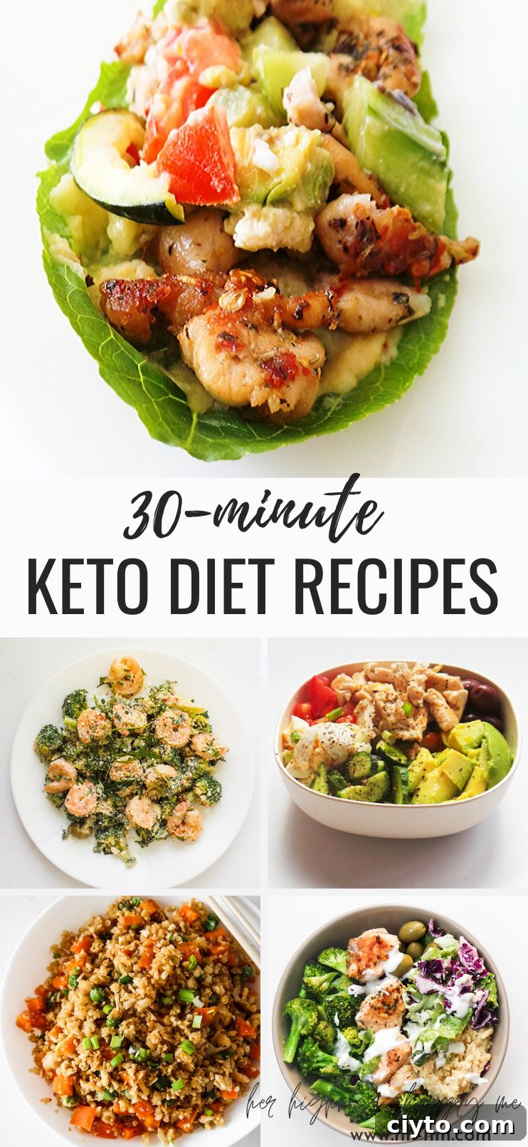 13 low carb dinner recipes to make this month! These easy Keto diet recipes are delicious, gluten-free and great for lunch or dinner. This collection features healthy dinner recipes with chicken, avocado, ground beef, shrimp, salmon and so much more! The recipes are also great for meal planning and meal prep!