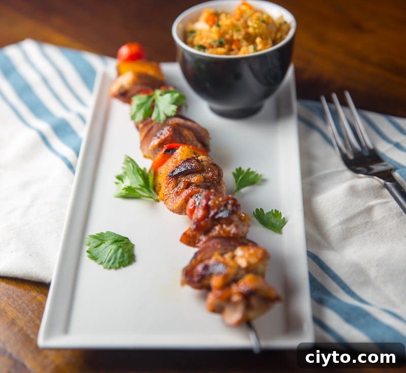 Big Green Egg Honey Lime Chicken Kabobs
