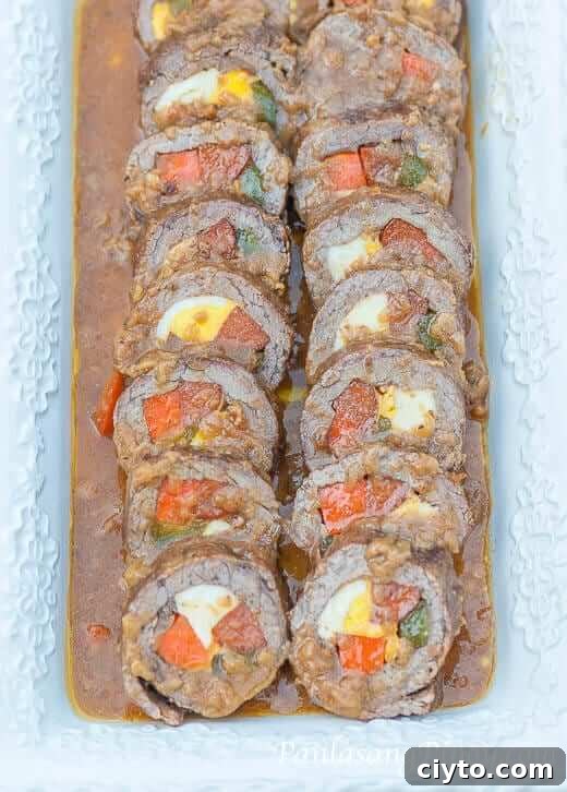 Classic Filipino Beef Morcon Recipe: Stuffed Beef Roll 2 Beef Morcon