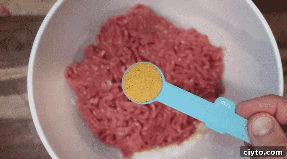 Perfect 10 Burger Recipe: How to Make a Juicy Gourmet Burger 4 Mixing ingredients