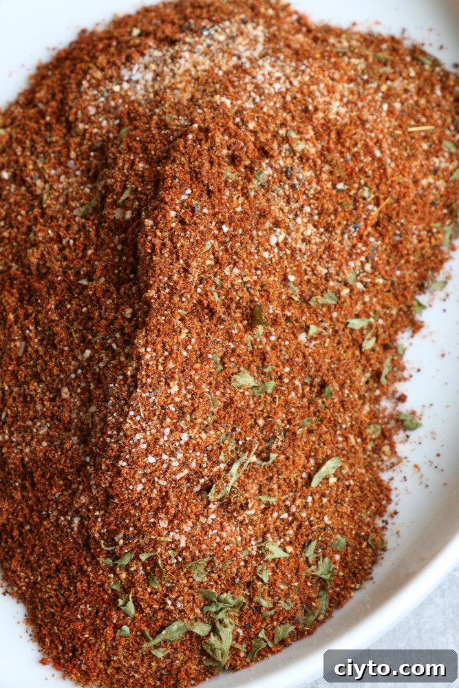 Jar of homemade taco seasoning ready to use