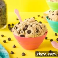 featured edible chocolate chip cookie dough.