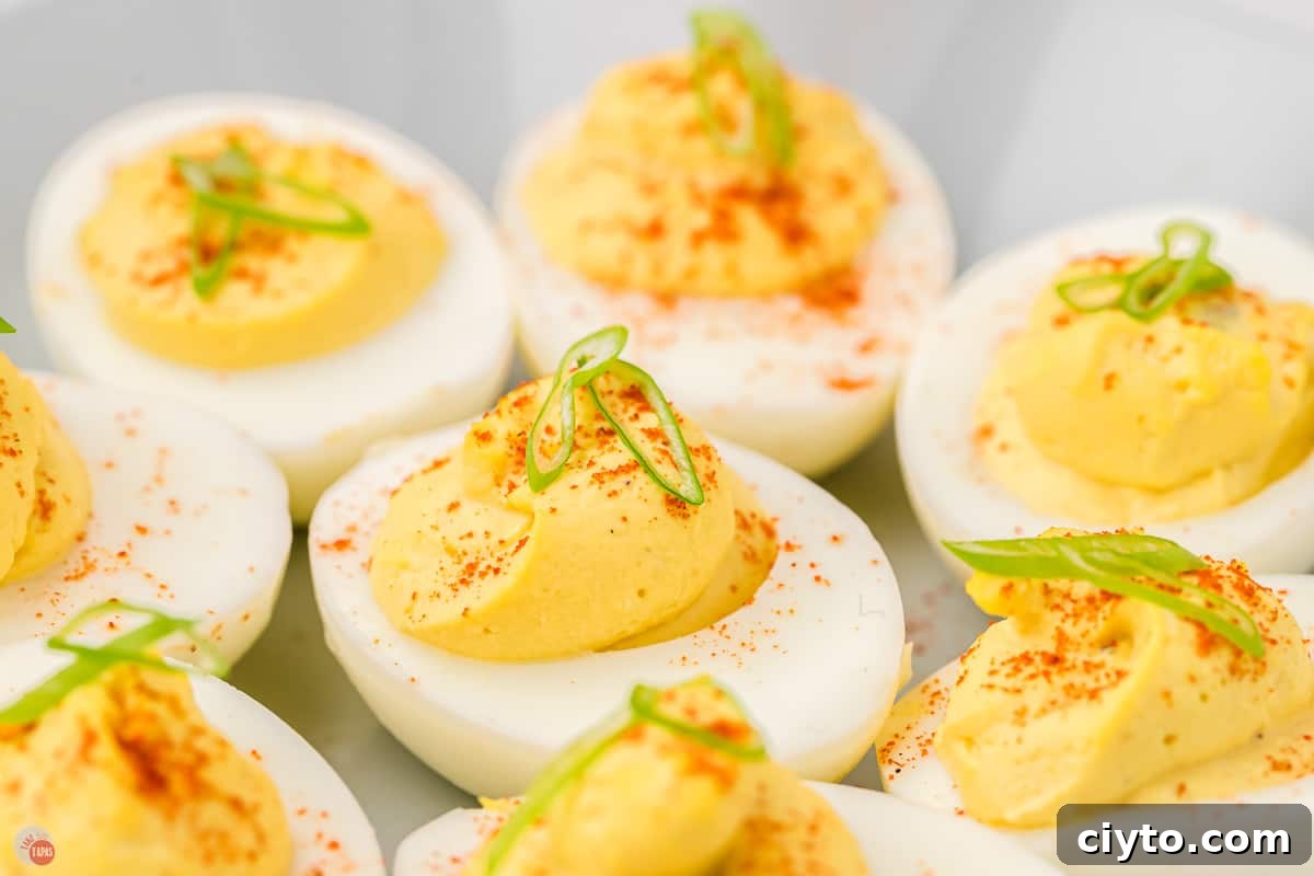 Classic Deviled Eggs Recipe for Parties and Holidays 9 plate of eggs