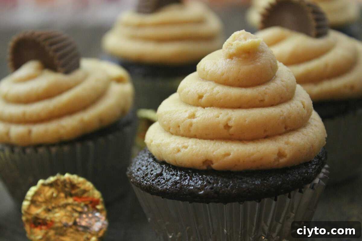 Chocolate Peanut Butter Cupcakes Recipe 3 Peanut Butter & Chocolate Cupcakes