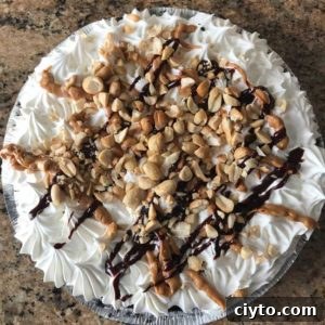 Peanut butter pie in a dish