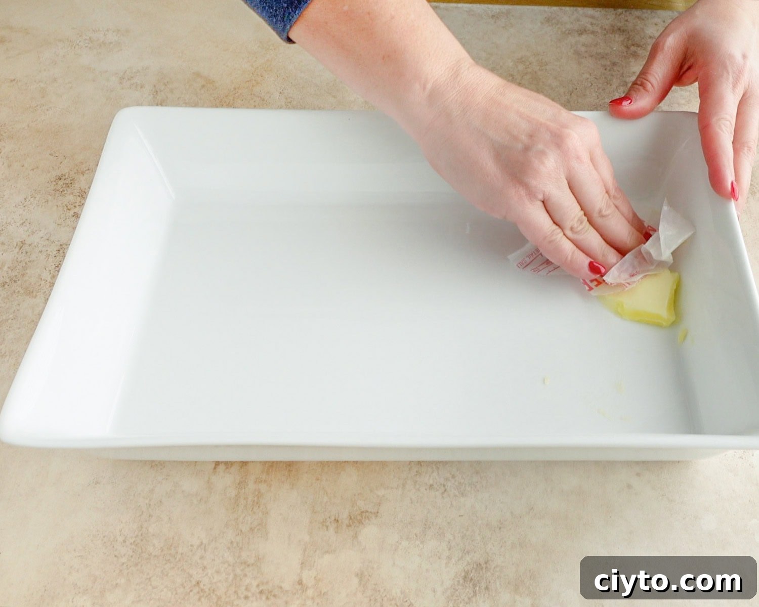 Grease a 9x13 inch baking dish with butter.