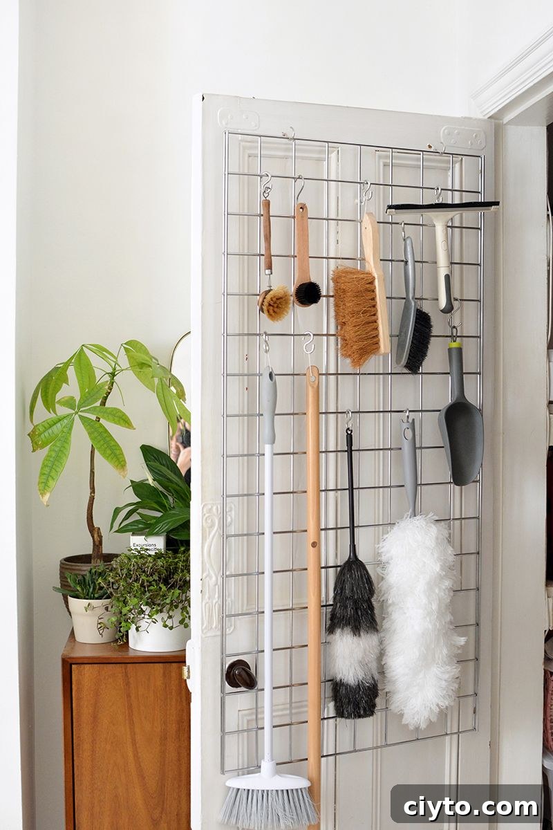Grid Panel Door Storage