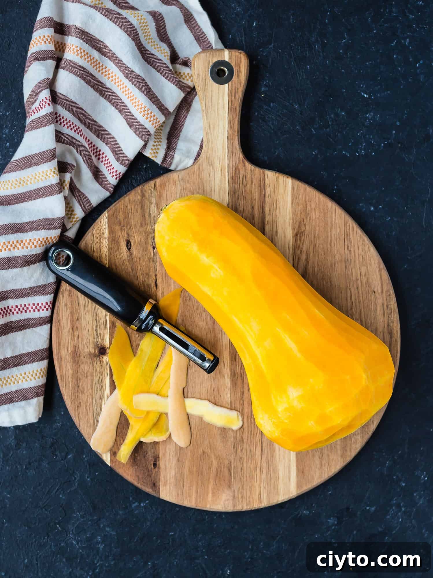 Butternut squash, peeled.