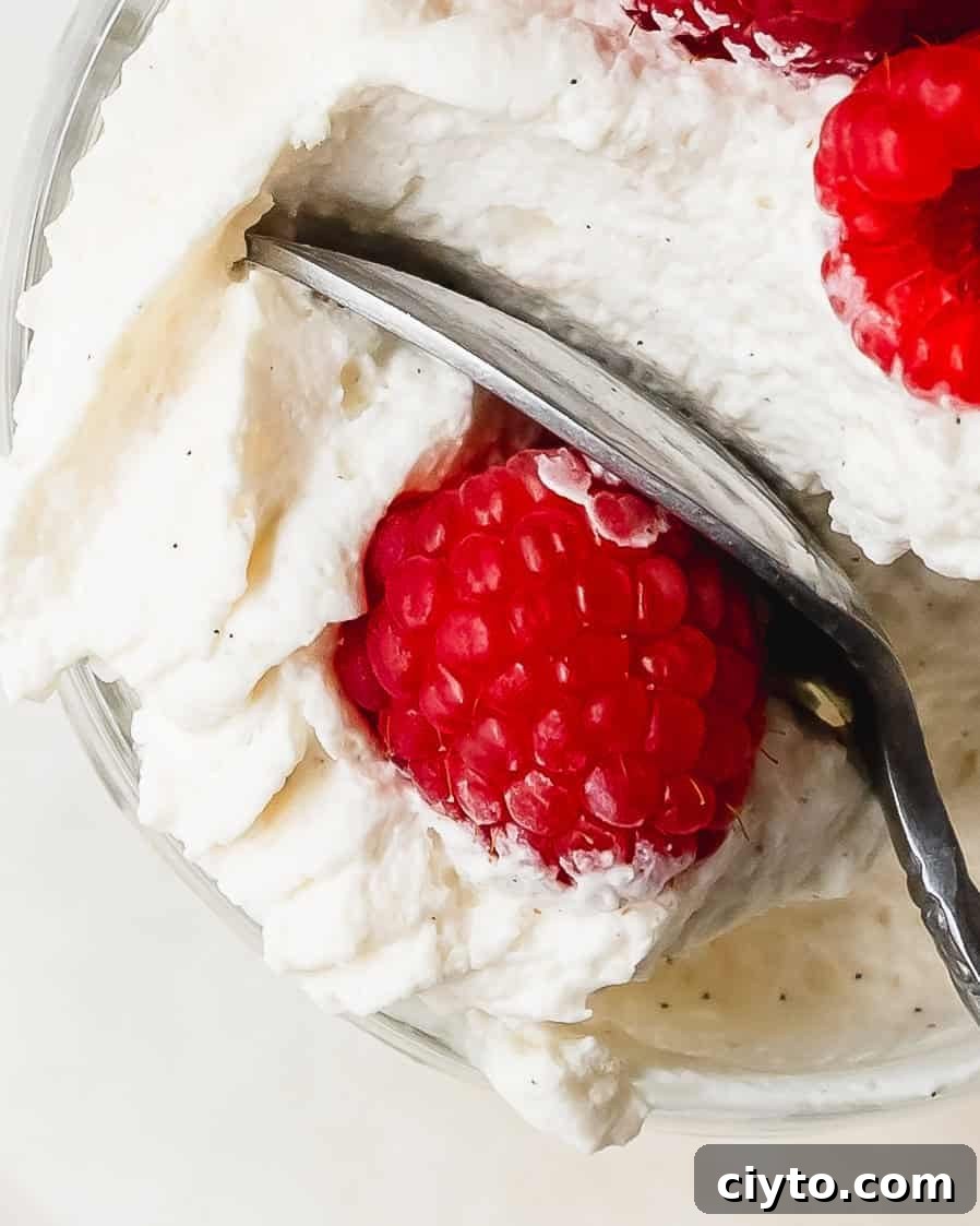 Vanilla mousse is a light, fluffy and creamy mousse filled with flecks of sweet vanilla bean. This vanilla bean mousse is perfect easy to make with a few ingredients. Serve this mousse alongside cake or with fruit for the perfect simple dessert.