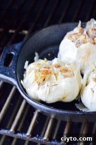 Garlic smoking in a pan