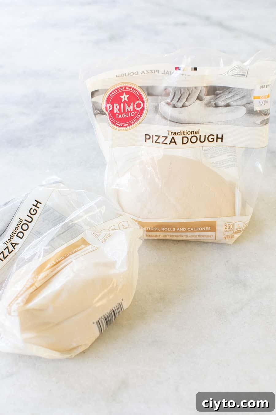Frozen bread dough in bags to make easy cinnamon rolls.