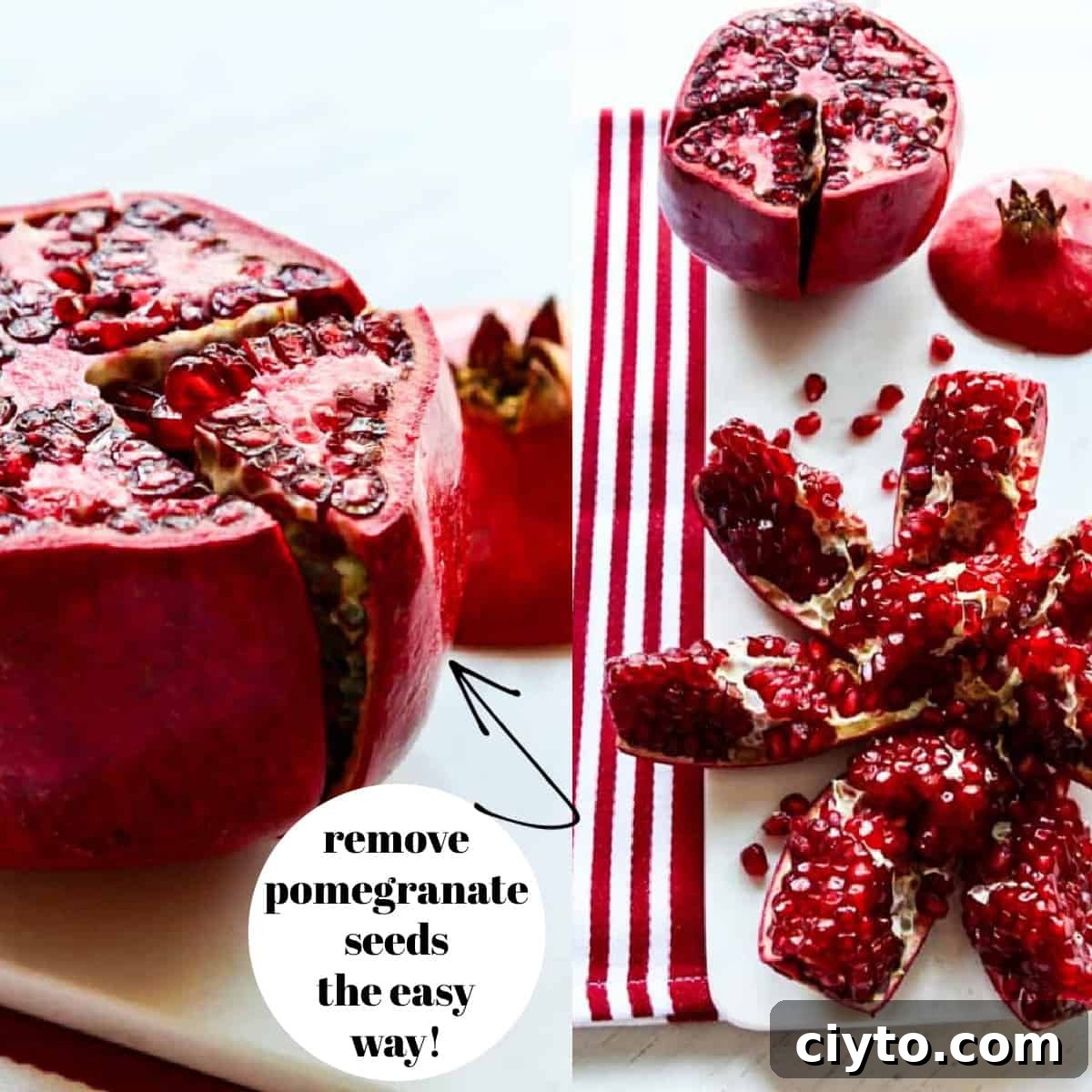 Removing Pomegranate Seeds