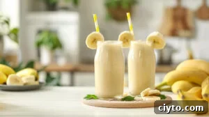 Banana smoothie with banana