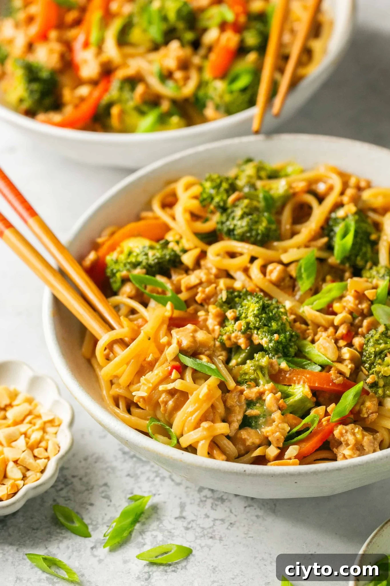 Creamy Peanut Noodle Bowls | Every Last Bite Creamy Peanut Noodle Bowls
