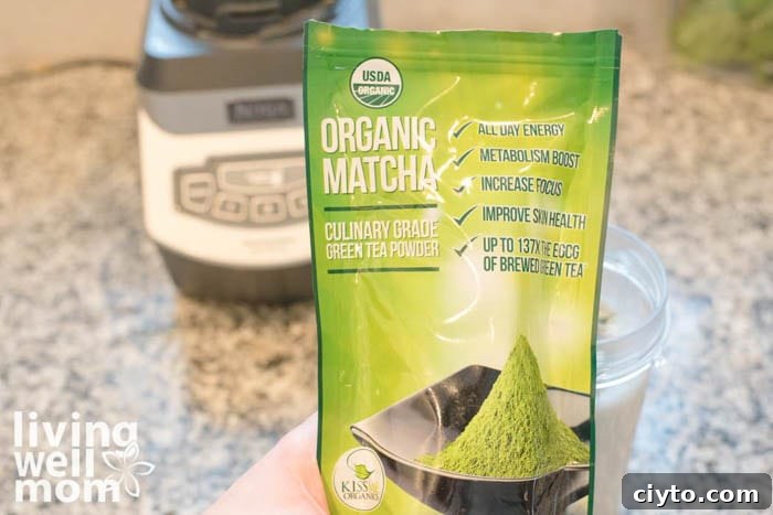 Low-Calorie Matcha Green Tea Latte Recipe for Natural Energy 6 organic matcha powder in a bag
