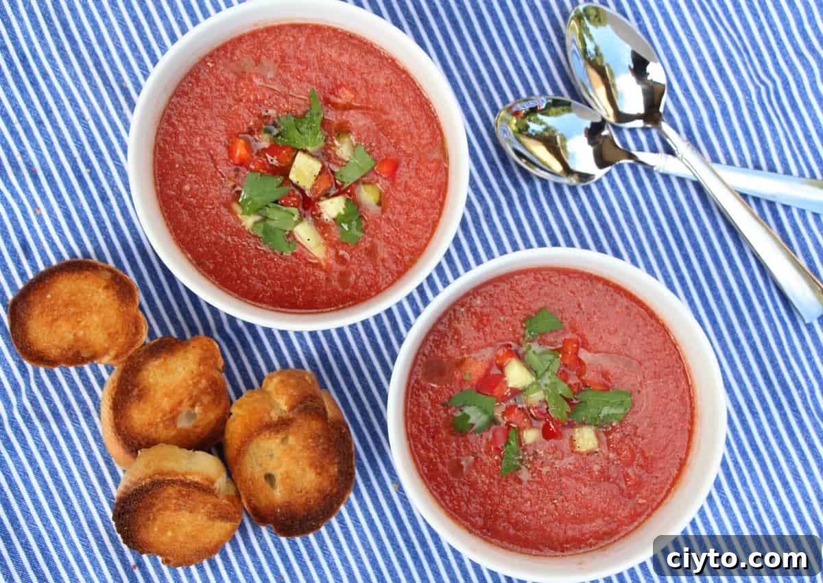 Summer Tomato Gazpacho with Fresh Herbs 4 Summer Gazpacho