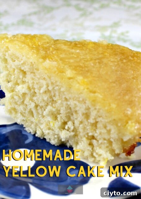 Homemade Yellow Cake Mix - made from scratch substitute for boxed cake mix