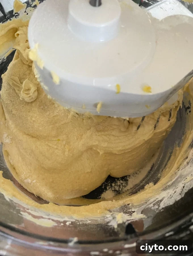 Mixing cake batter for homemade yellow cake