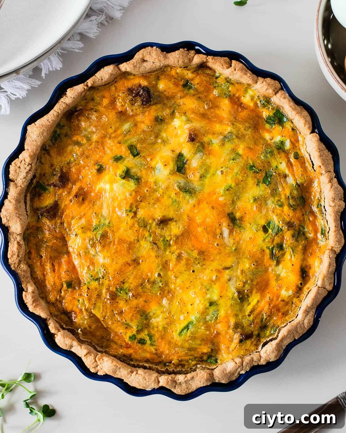 Sausage and Broccoli Quiche