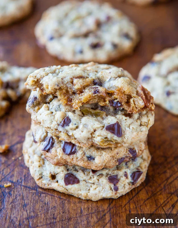 Slice-and-bake oatmeal raisin chocolate chip cookies