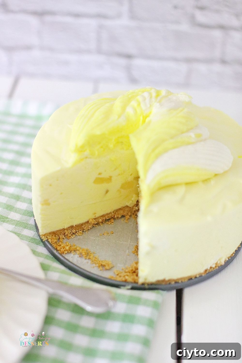 Creamy Pineapple Whip Cheesecake Recipe 3 Easy pineapple cheesecake on a spring-form pan