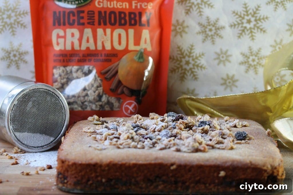 Simple Christmas gluten-free and vegan treat: Mincemeat granola slice