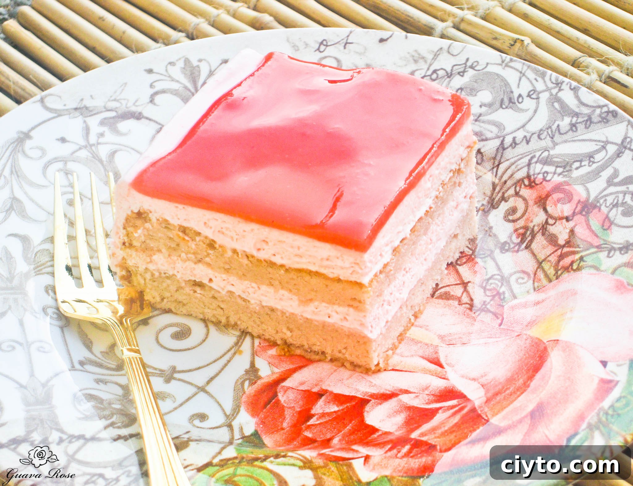 Piece of Guava Chiffon Cake (intro)