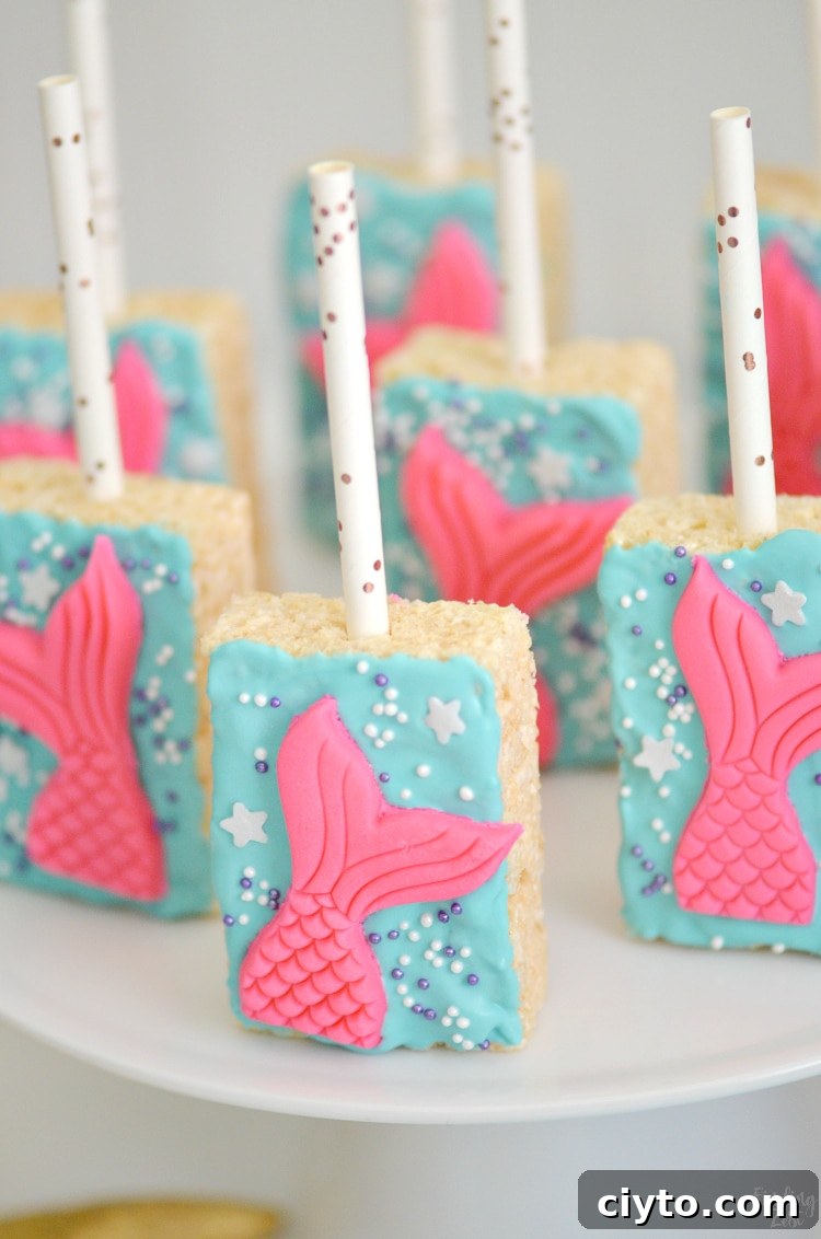Mermaid Birthday Party Treats on a Stick