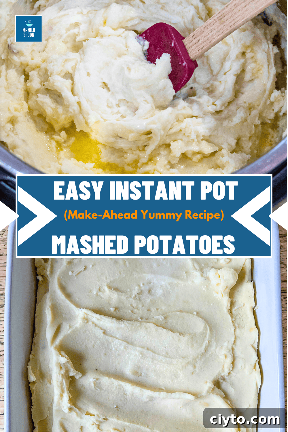Mashed potatoes ready to serve