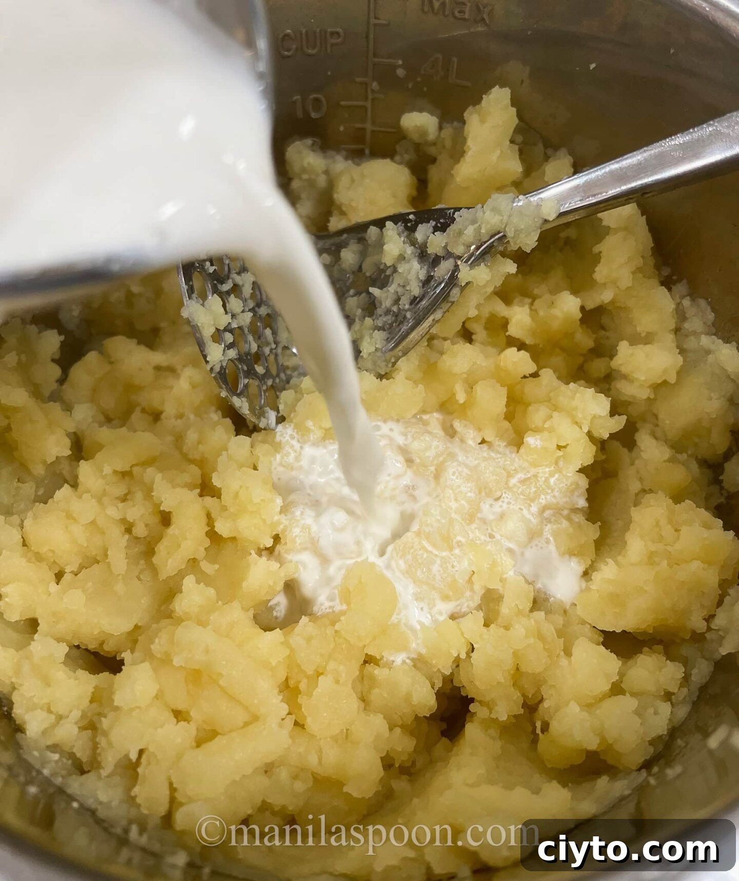 Adding cream